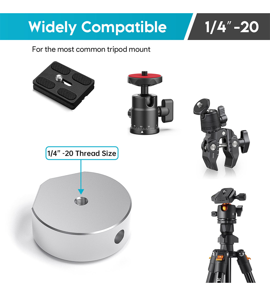 New Version Starlink Mini Tripod Adapter, 2-in-1 Dual-Sided 1/4" & 3/8" Threads