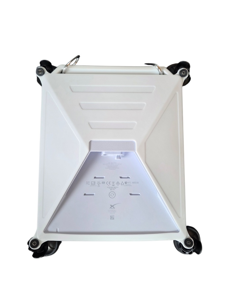 Starlink Mini silicone cover back view white with suction cups