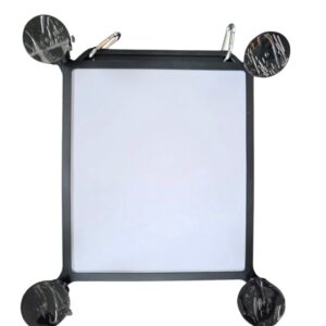 Starlink Mini silicone cover front view black with suction cups