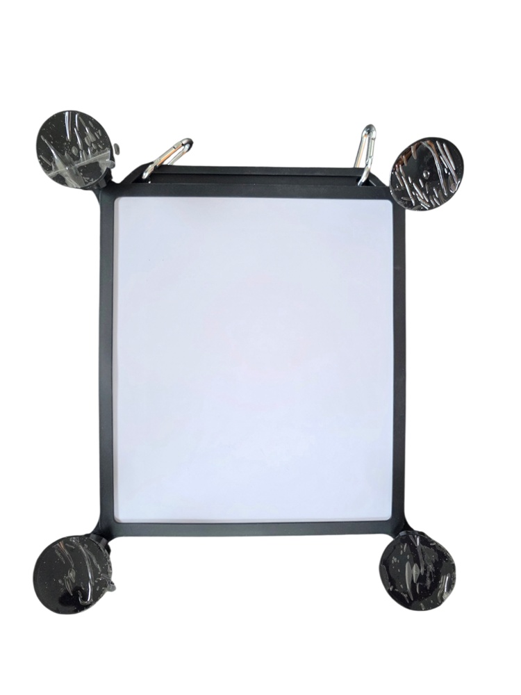 Starlink Mini silicone cover front view black with suction cups