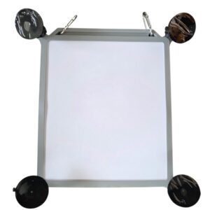 Starlink Mini silicone cover front view grey with suction cups