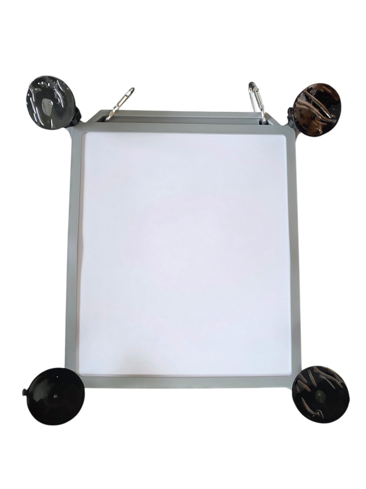 Starlink Mini silicone cover front view grey with suction cups