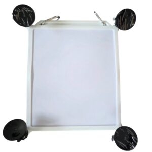 Starlink Mini silicone cover front view white with suction cups