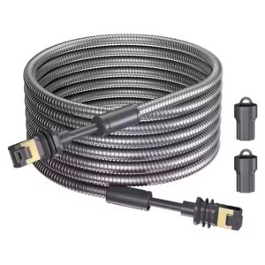 Air Vision Systems Starlink Gen 3 armored cable coiled with RJ45 connectors and spare weatherproof end caps