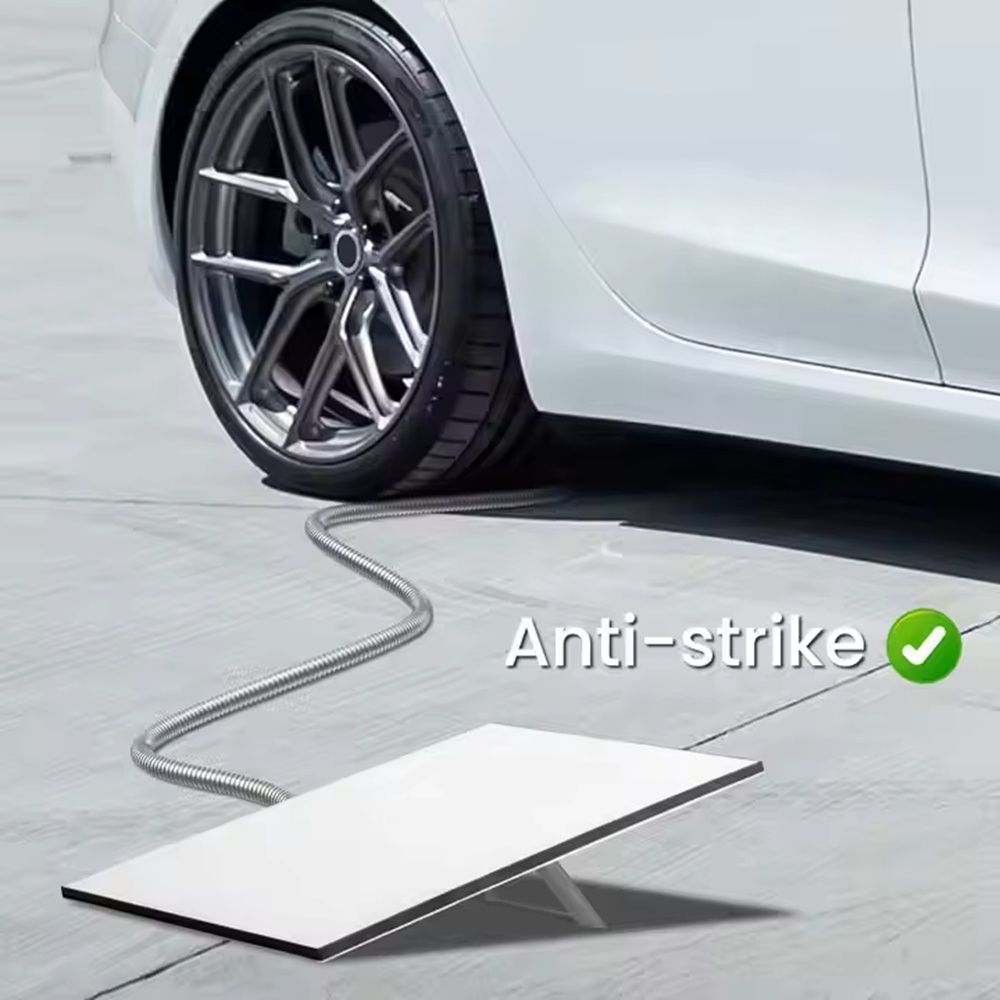 Air Vision Systems Starlink Gen 3 armored cable resisting vehicle strike on a driveway
