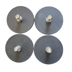 Air Vision Systems 88mm rubber-coated magnets with hex bolts fitted into female thread