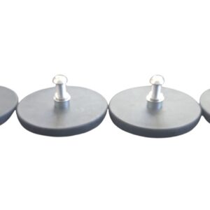 Side profile of Air Vision Systems 88mm mounting magnets showing bolt thread length