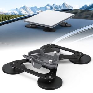 Air Vision Systems Starlink Mini magnetic roof mount holding a Starlink Mini dish on a car roof